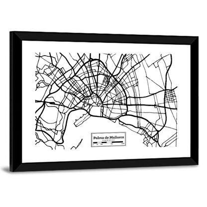 Minimalist Palma De Mallorca Map Wall Art