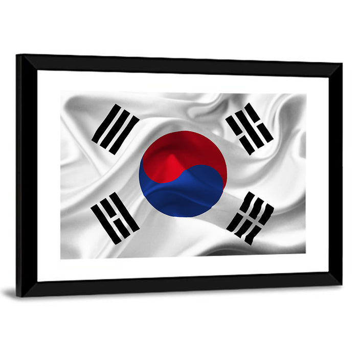 South Korea Taeguk Flag Wall Art as a framed print