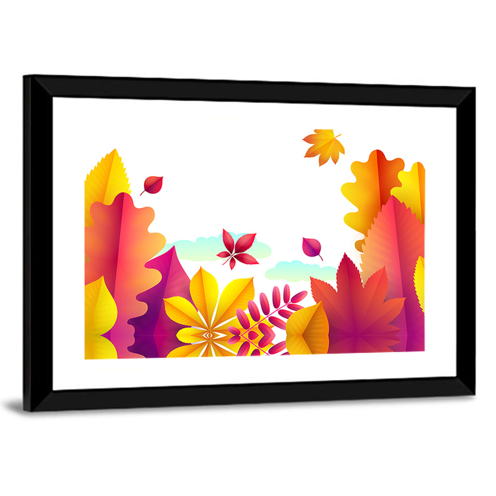 Autumn Leaves Botanical Illustration Wall Art