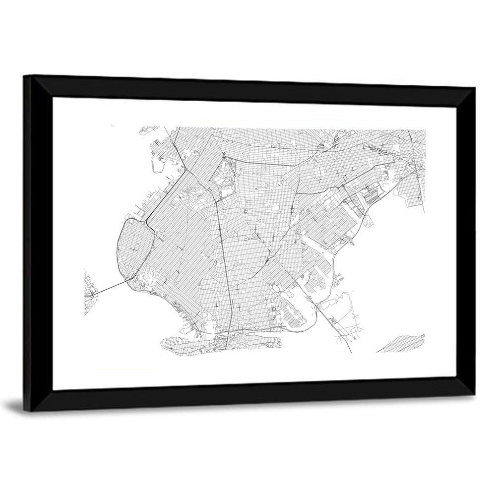 Manhattan Street Map Wall Art