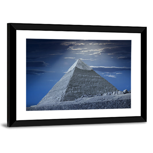 Great Pyramid Under Moonlight Wall Art