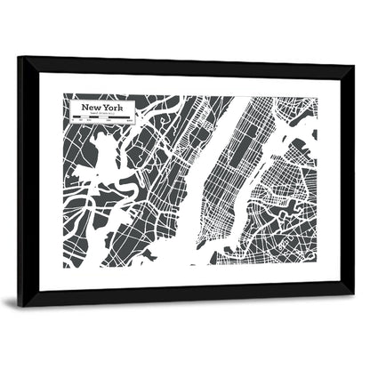 Manhattan Map, New York Wall Art