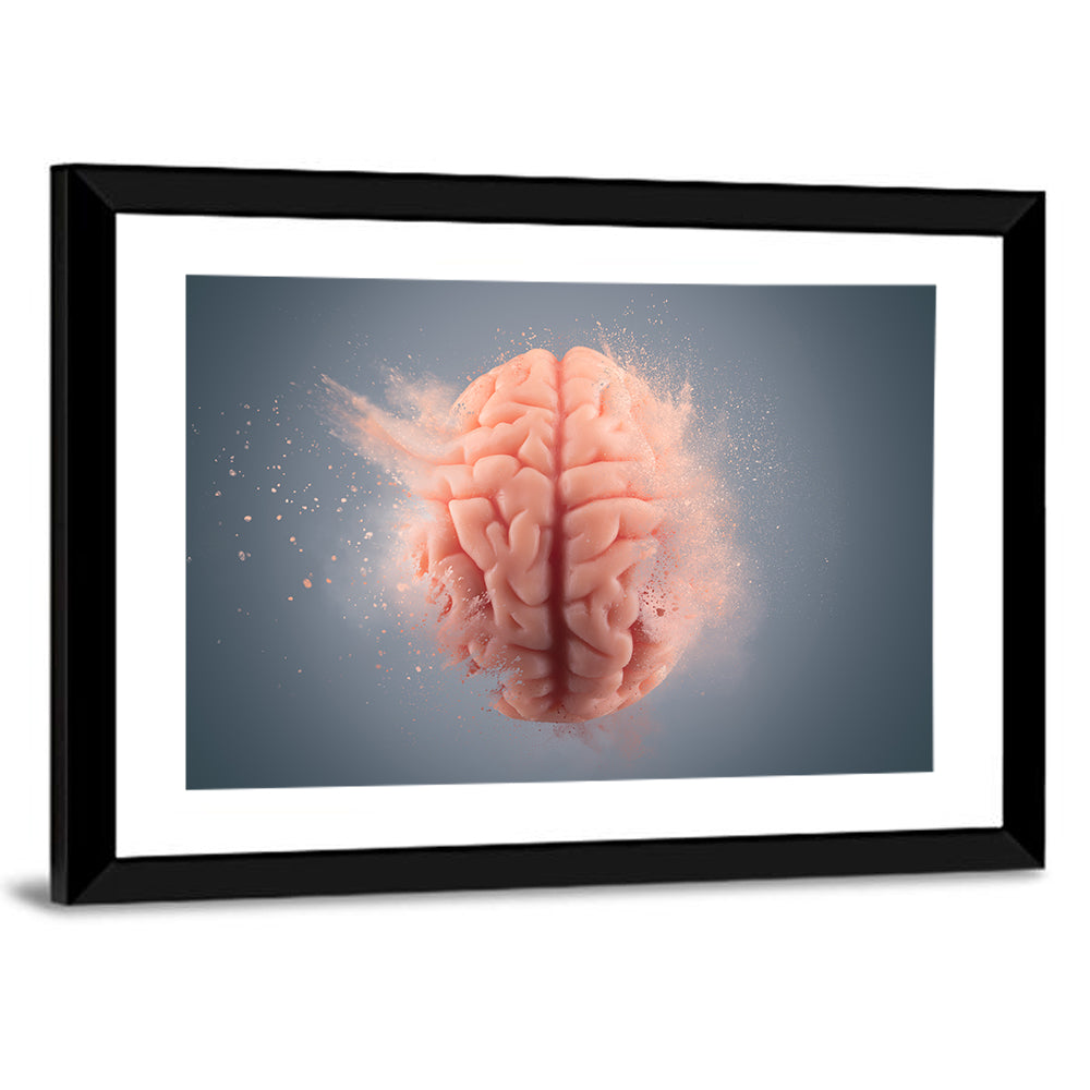 Anatomical Brain with Particles Wall Art