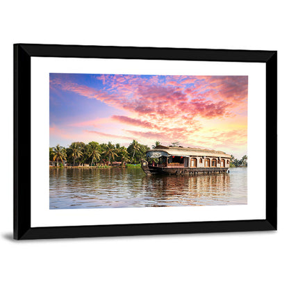 Houseboat at Sunset Wall Art