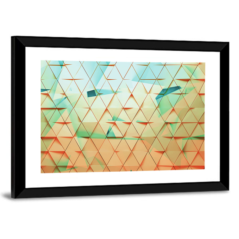 Translucent Triangle Grid Wall Art