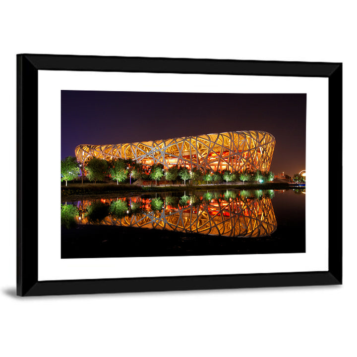 Beijing National Stadium at Night Wall Art