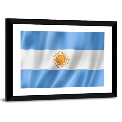 Argentine Flag with Sun Emblem Wall Art