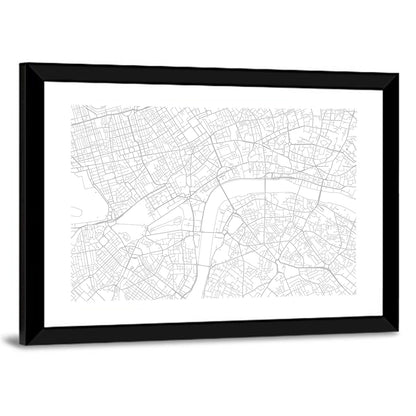 London City Map Plan Wall Art