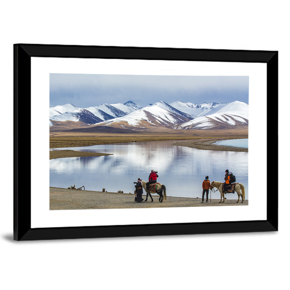 Namco Lake with Horse Riders Wall Art