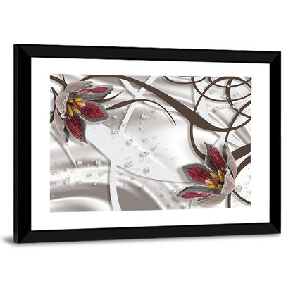 Jewelry Floral Swirls Wall Art