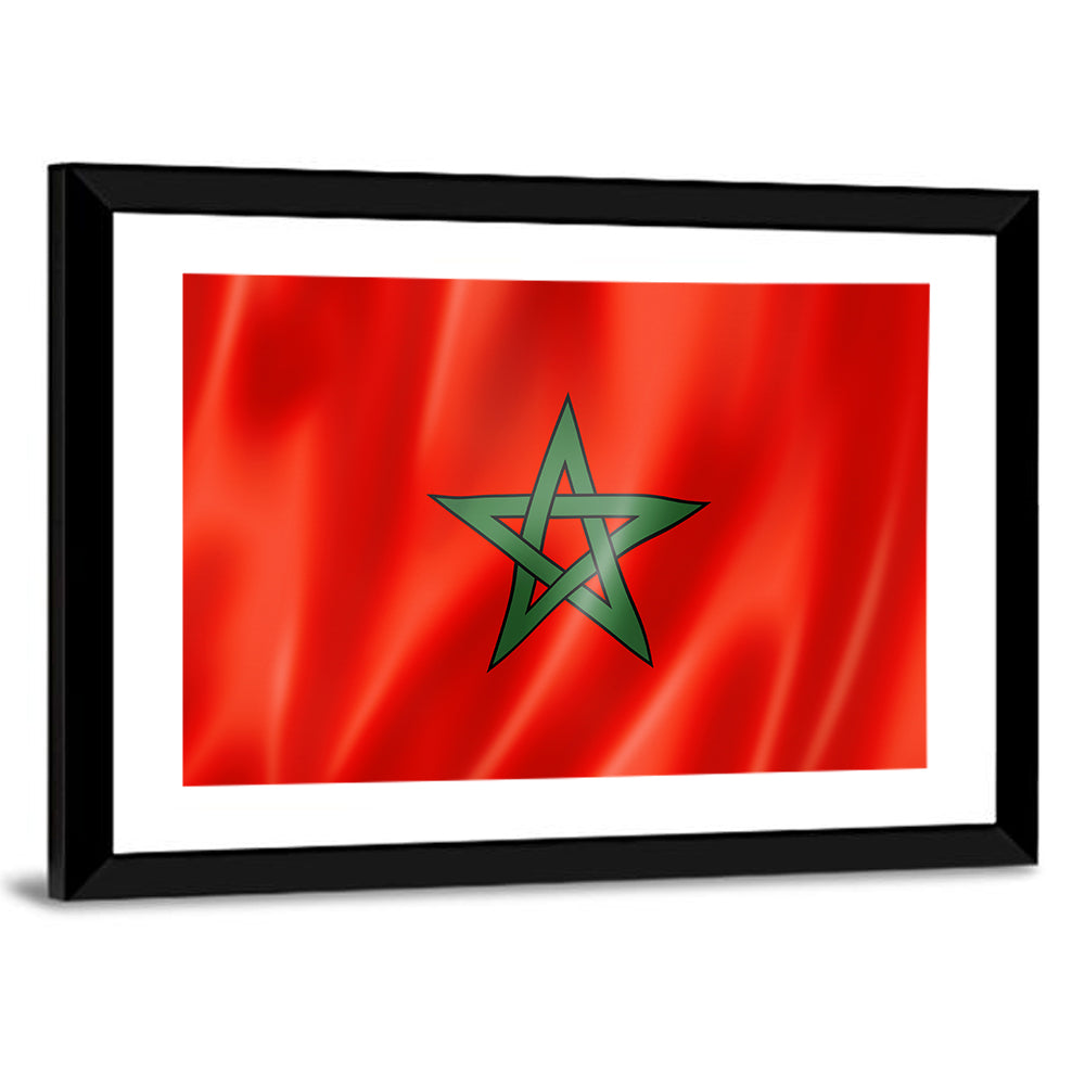 Morocco Flag with Five-pointed Star Wall Art