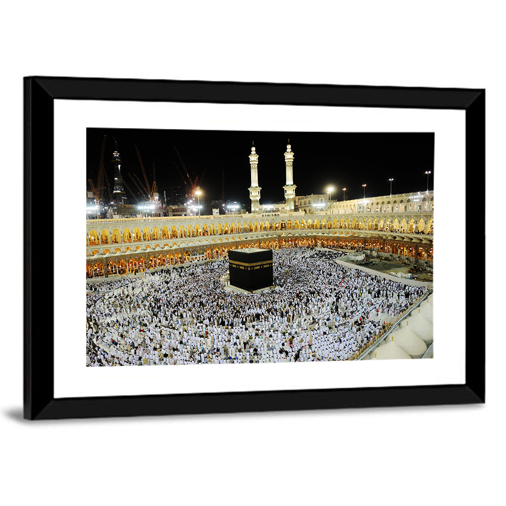 Kaaba Overhead Night View Wall Art