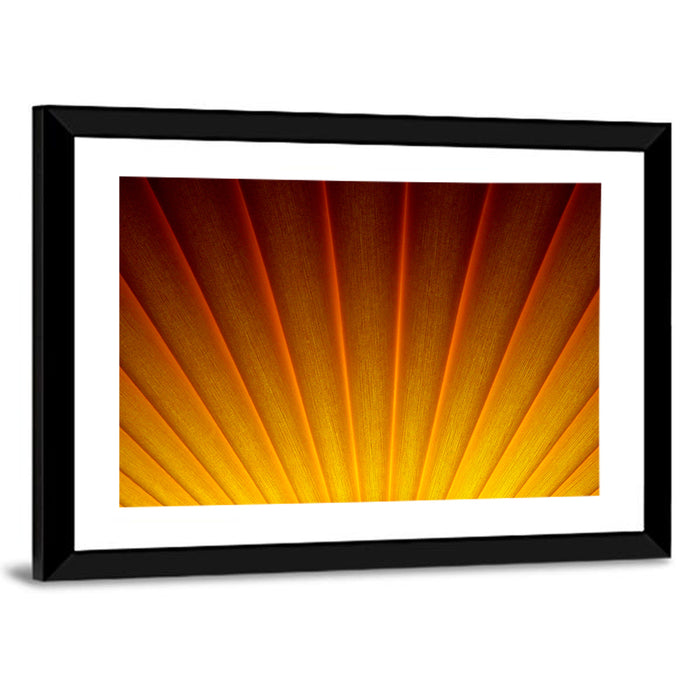 Pleated Sunburst Illustration Wall Art as a framed print