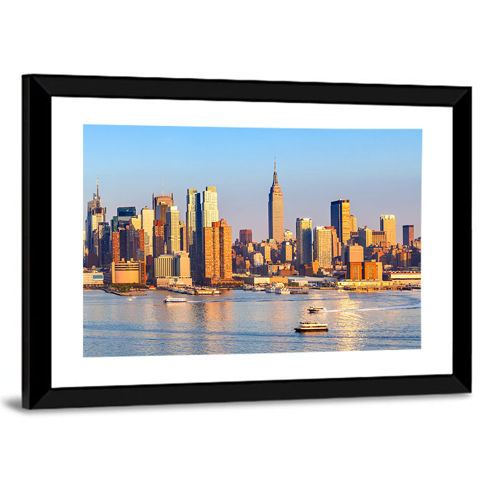 Manhattan Sunrise Over Harbor Wall Art