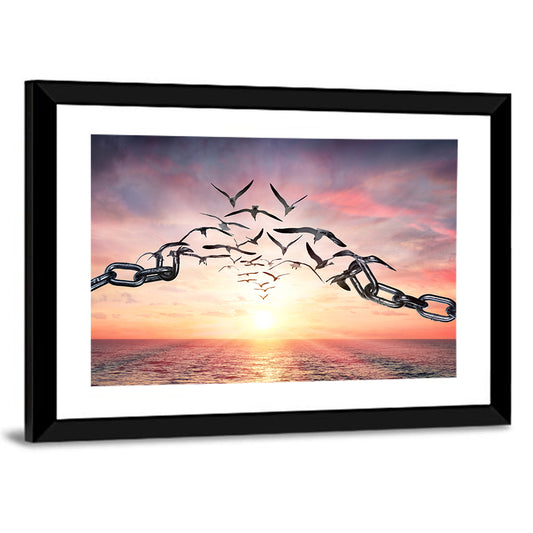 Breaking Chains at Sunset Wall Art