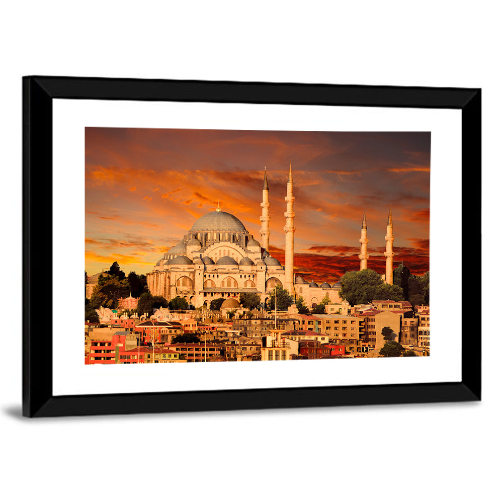 Suleymaniye Mosque at Dusk Wall Art