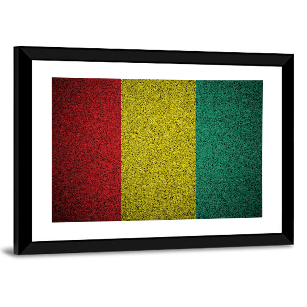 Textured Guinean Flag Wall Art