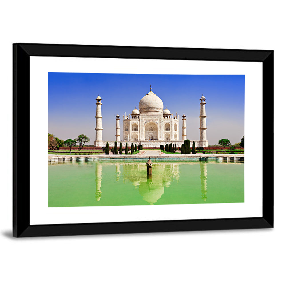 Taj Mahal Day Reflection Wall Art