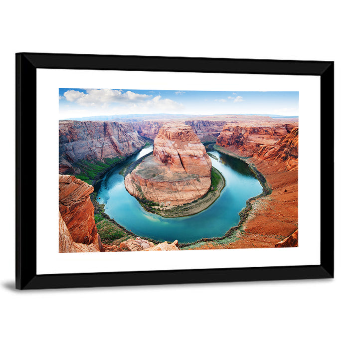 Horseshoe Bend Aerial, Page Arizona Wall Art as a framed print