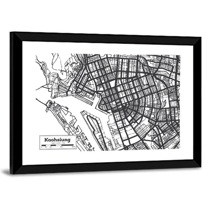 Kaohsiung Aerial Map Wall Art