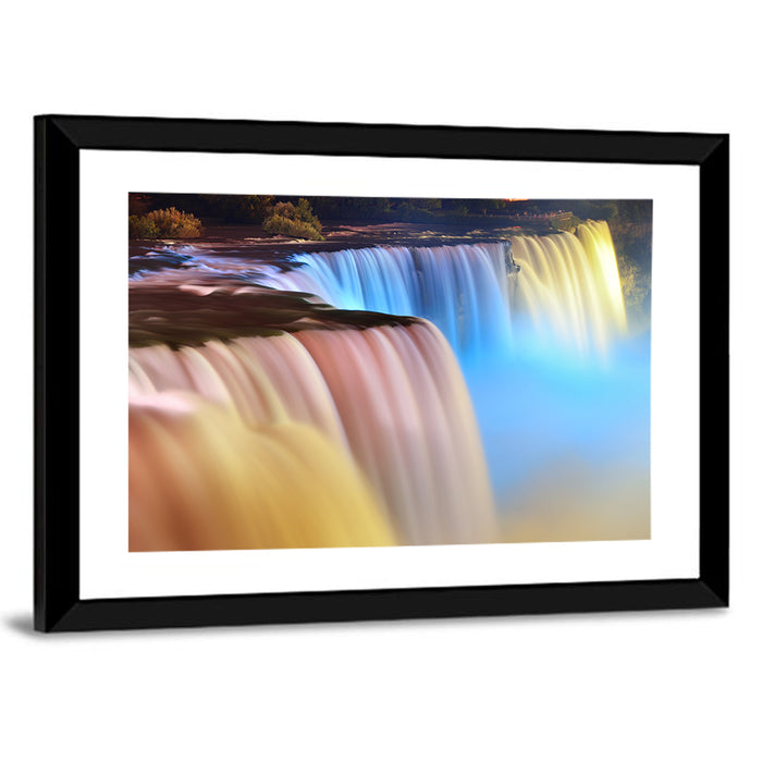 Niagara Falls Nightscape Wall Art as a framed print
