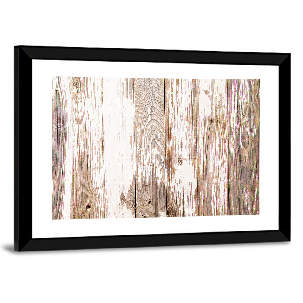 Weathered Wood Plank Texture Wall Art