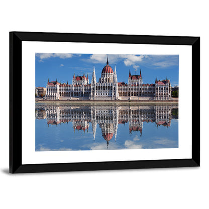 Hungarian Parliament Dome Reflection Wall Art