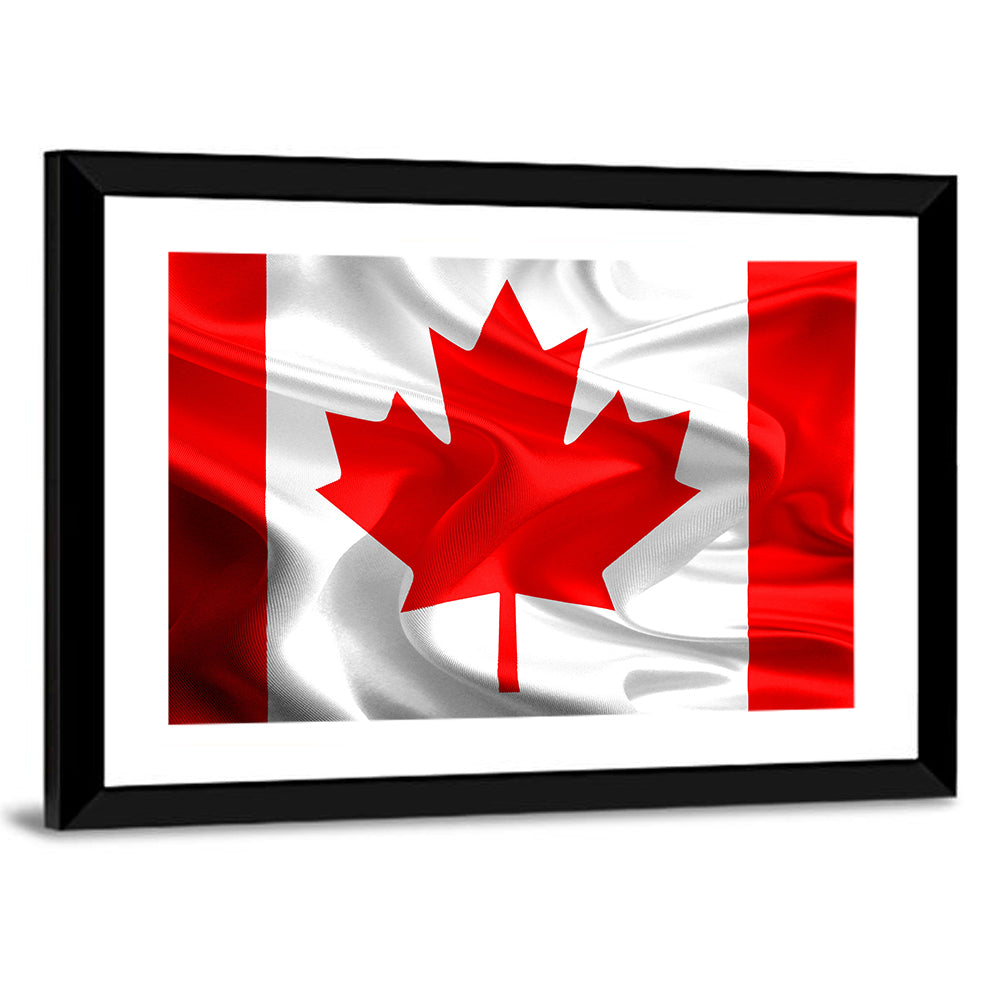 Waving Flag Of Canada Wall Art