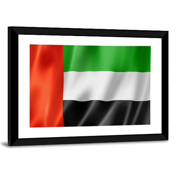 UAE Flag Waving Wall Art