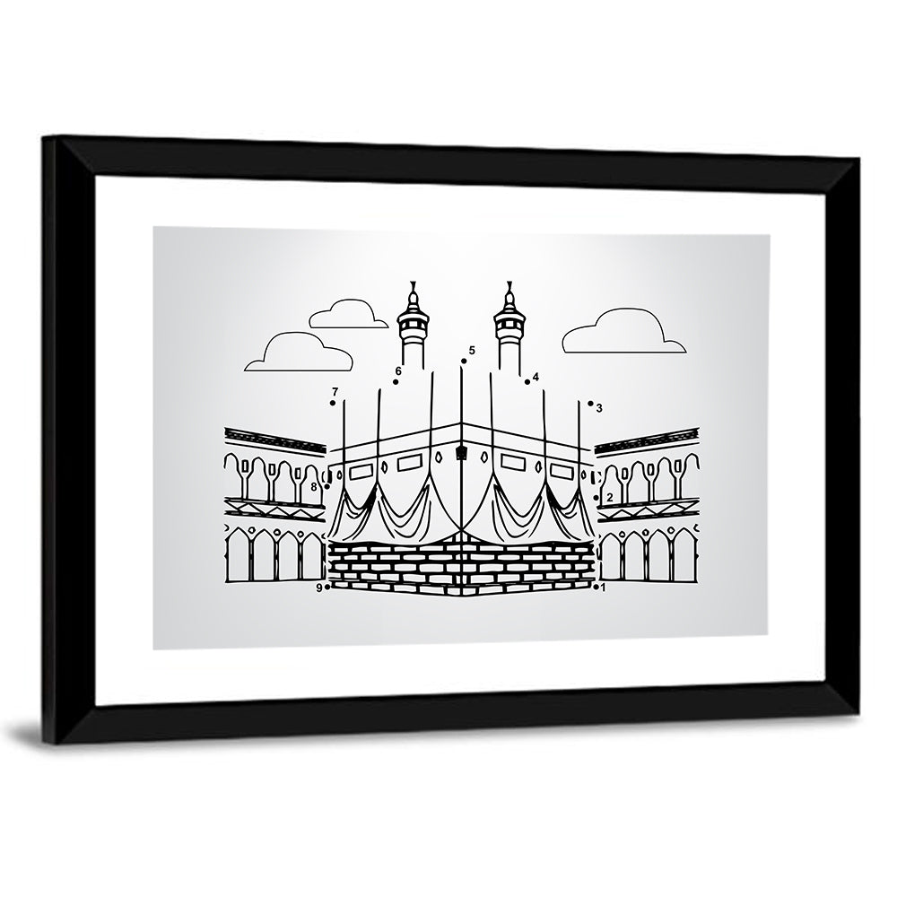 Khana E Kaaba Minimalist Line Wall Art