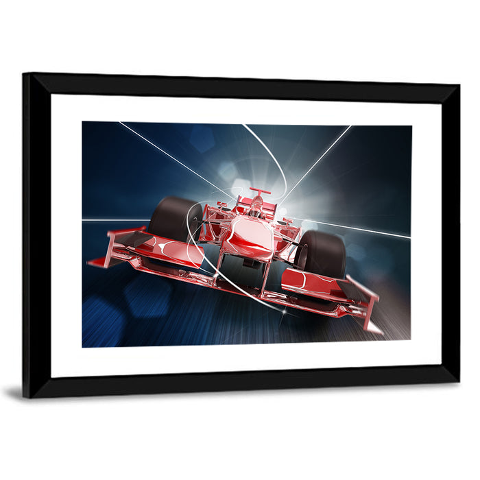 Formula One Concept Car Wall Art as a framed print