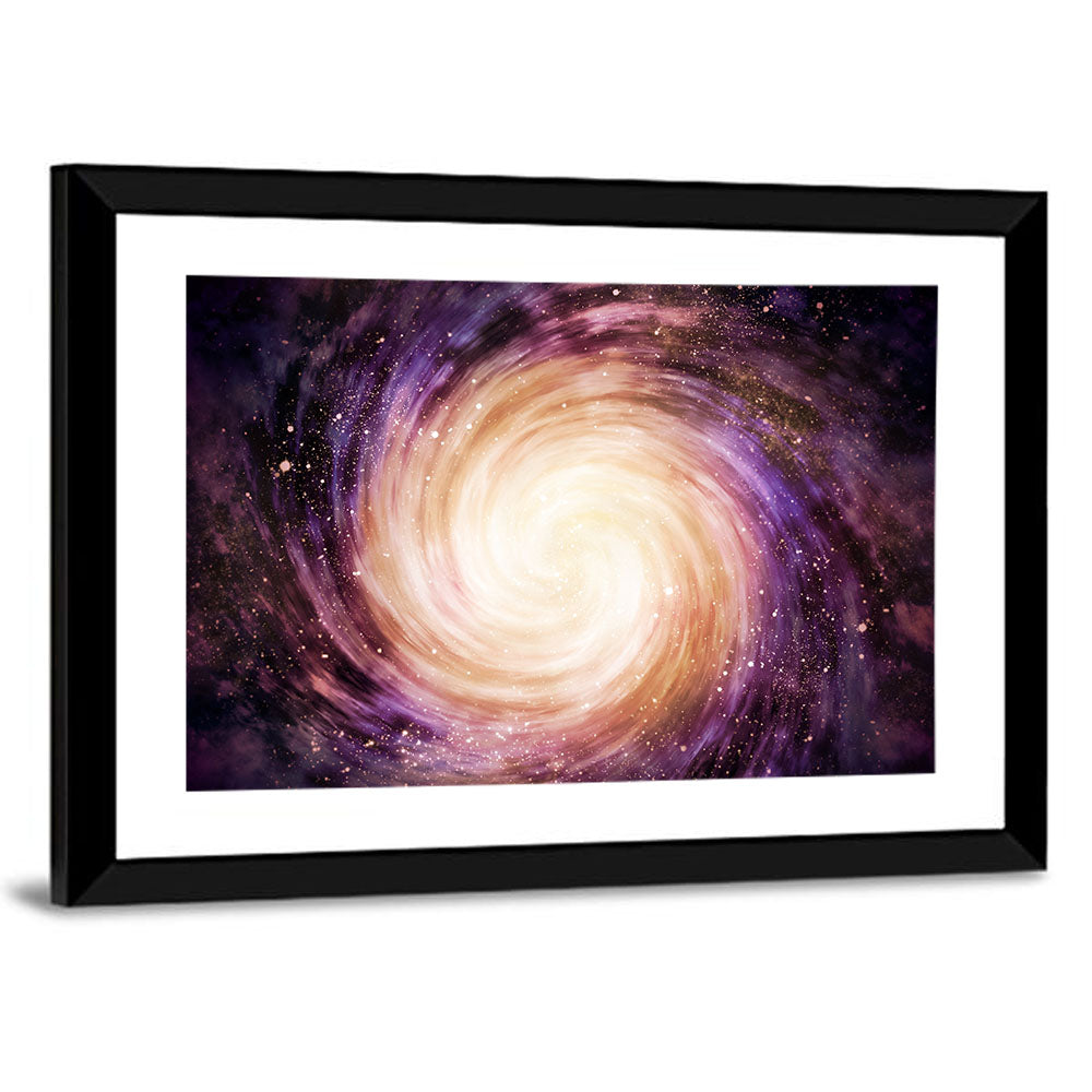 Spiral Galaxy In Space With Stars Wall Art