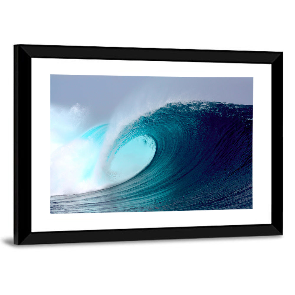 Tropical Blue Barrel Wave Wall Art