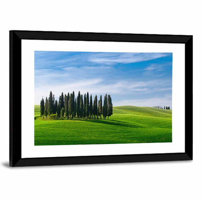 Tuscany Rolling Hills with Cypresses Wall Art