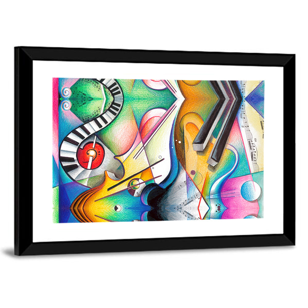 Hand Drawn Music Concept Wall Art