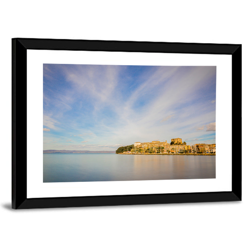 Bolsena Lakeside Harbor View Wall Art