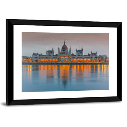 Budapest Parliament at Dusk Wall Art