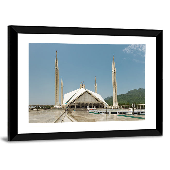 Faisal Mosque, Islamabad Wall Art as a framed print