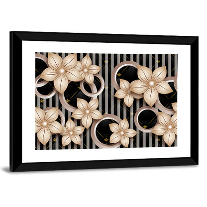 3d Floral Circle Pattern Wall Art