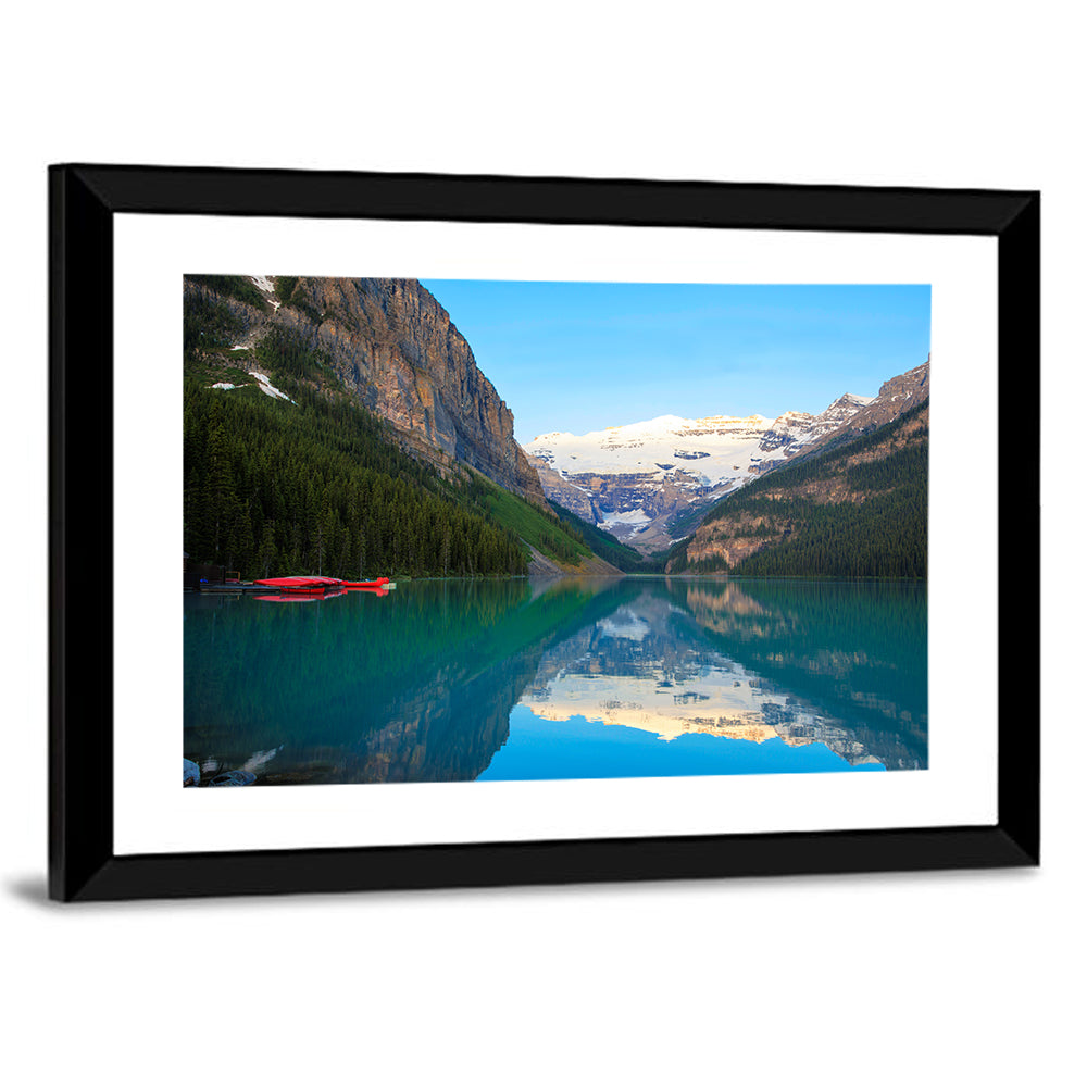 Red Canoes at Lake Louise Wall Art