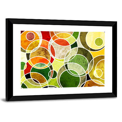 Layered Grunge Circles Wall Art