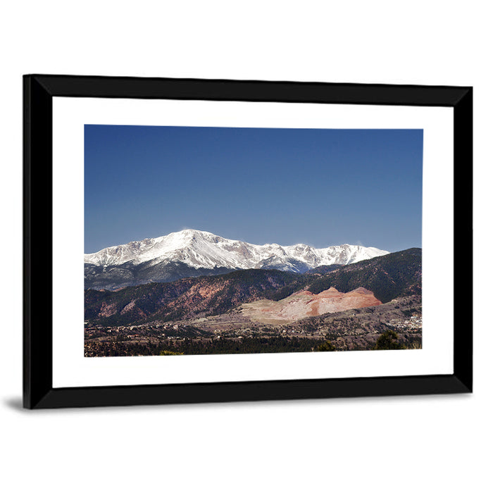 Pikes Peak Landscape Wall Art as a framed print