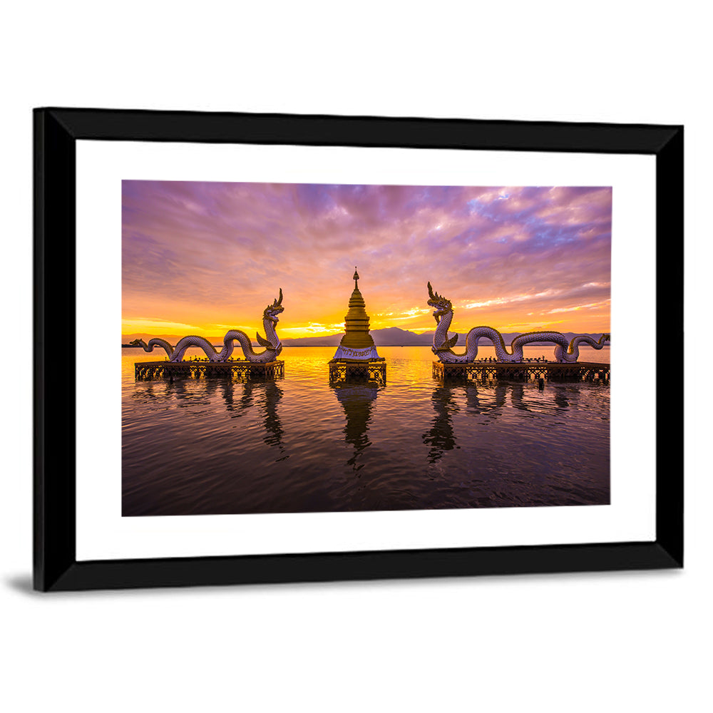 White Naga at Kwan Phayao Wall Art