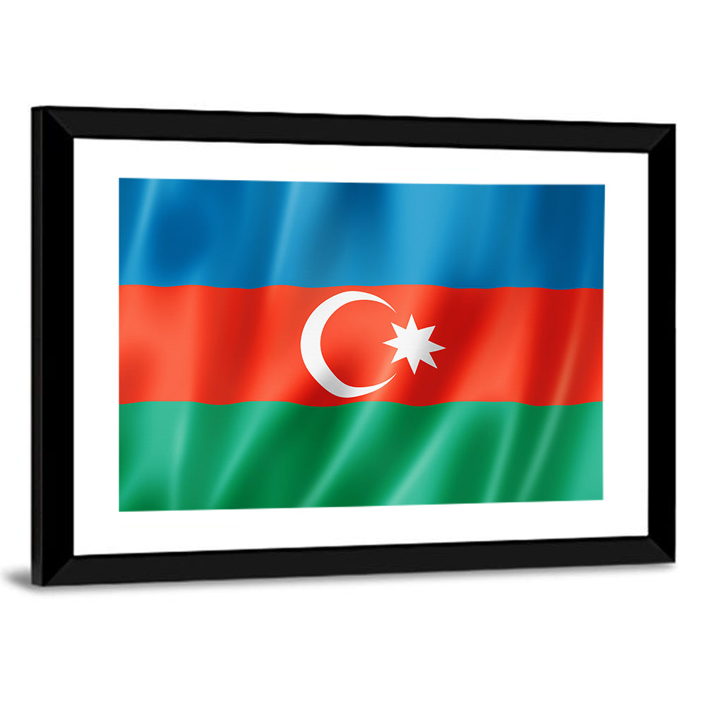 Azerbaijan Flag Wall Art