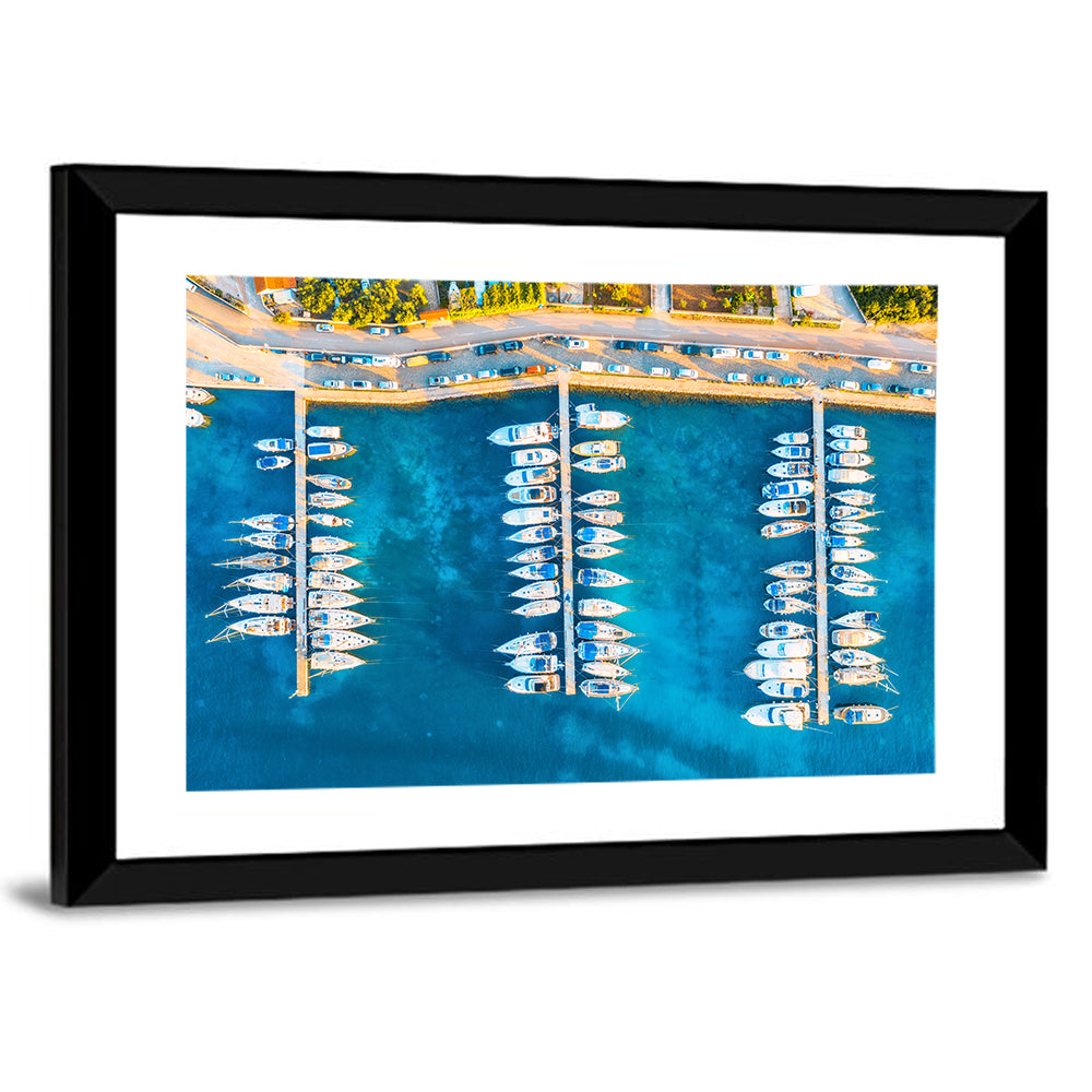Aerial Marina in Croatia Wall Art