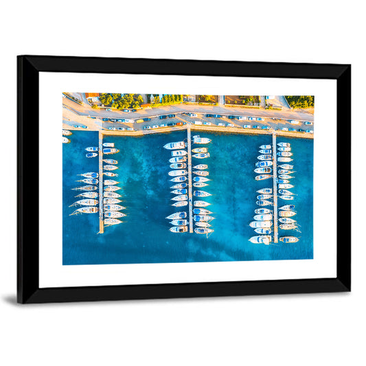 Aerial Marina in Croatia Wall Art