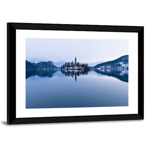 Lake & Church On Small Island Bled Wall Art