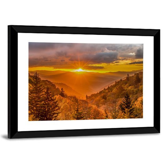 Sunrise At Great Smoky Mountains National Park Wall Art