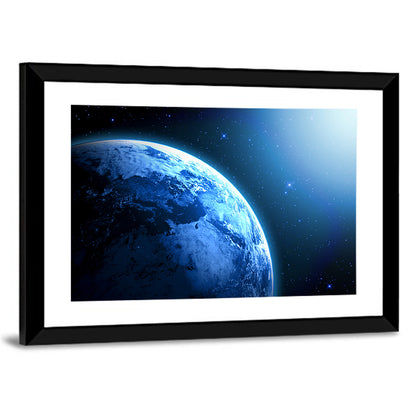 Planet Earth In The Space Wall Art