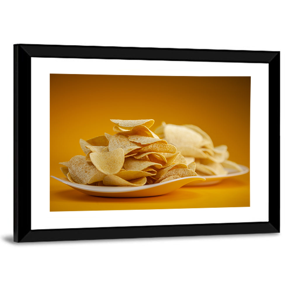 Two Plates of Potato Chips Wall Art